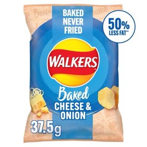Walkers Baked Cheese & Onion Crisps Grab Bag 37.5g