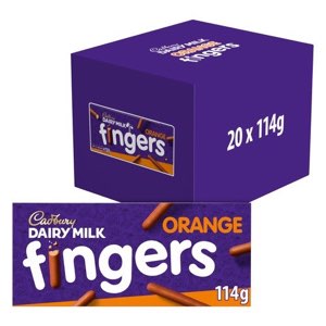 Cadbury Dairy Milk Orange Fingers Chocolate Biscuits 114g