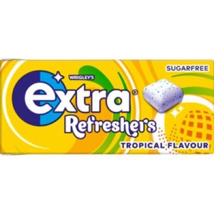 Wrigley's Extra Refreshers Tropical Sugar Free Chewing Gum Handy Box 7 pieces