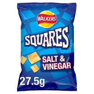 Walkers Squares Salt & Vinegar Snacks 27.5g