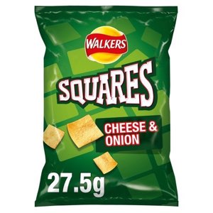 Walkers Squares Cheese & Onion Snacks 27.5g