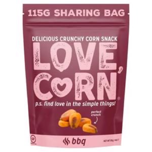 LOVE CORN Smoked BBQ Premium Crunchy Corn 115g