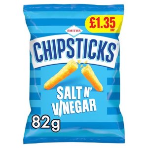 Smiths Chipsticks Salt N Vinegar Snacks Crisps PMP 1.35 82g