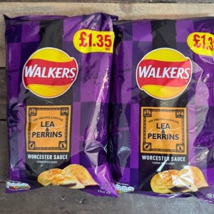 Walkers Worcester Sauce Sharing Bag Crisps PMP 1.35 70g