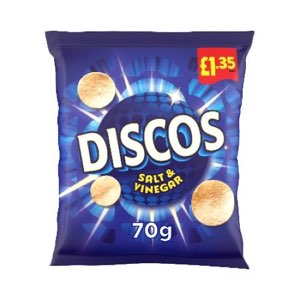Discos Salt & Vinegar Crisps PMP 1.35 70g
