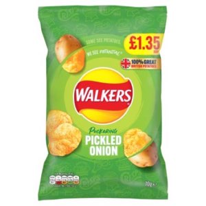 Walkers Pickled Onion Sharing Crisps PMP 1.35 70g