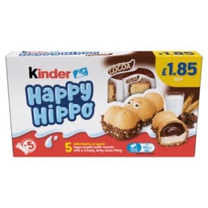 Kinder Happy Hippo Cocoa Biscuit PMP 5 Pack