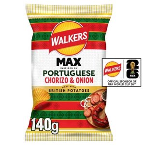 Walkers Max Portuguese Chorizo & Onion 140g