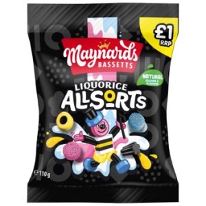 Maynard Bassetts Liquorice Allsorts Pmp 1.00 110g