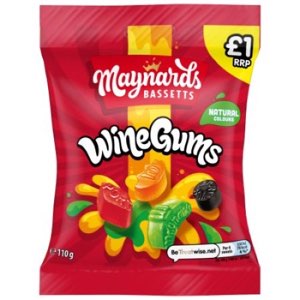 Maynards Bassetts Wine Gums Candy PMP 1.00 110g
