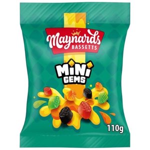 Maynards Bassetts Mini Gems Candy PMP 1.00 110g