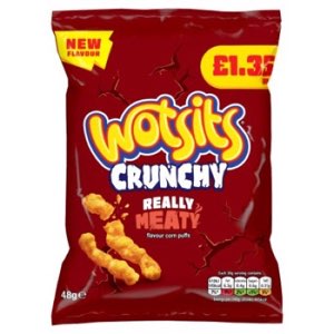 Wotsits Crunchy Really Meaty Crisps Pmp 1.35 48g