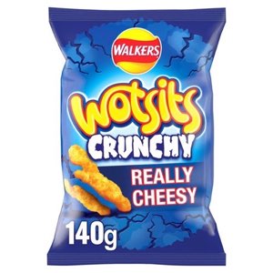 Walkers Wotsits Crunchy Really Meaty Snacks Corn Puffs Sharing Bag 115g