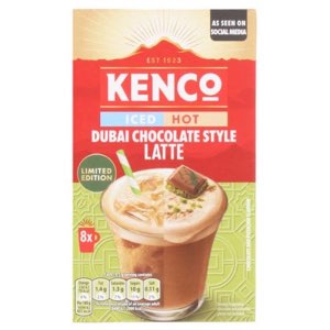 Kenco 8x19.5g Iced/Hot Coffee Sachets Dubai Chocolate Latte
